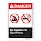 Signmission ANSI Danger, 7" Height, 10" Width, Aluminum, 7" H, 10" W, Landscape, No Smoking or Open Flame OS-DS-A-710-L-19882 - alternate 1